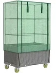 vidaXL Hochbeet mit Aufsatz und Rollen Rattan-Optik 80x50x182 cm