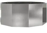 vidaXL Pflanzk&uuml;bel Silber 120 x 120 x 50 cm Edelstahl