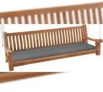 DELUKE Schaukelbank MUVER - Holz Dunkelgrau 200x70x62 cm | H&auml;ngebank...