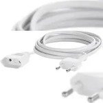 Sygonix SY-5042684 Strom Verl&auml;ngerungskabel 2.5 A Wei&szlig; 2.00 m H03VVH2-F 2X 0,75 mm2