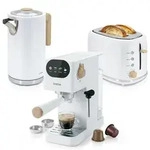 Nordic Set Espressomaschine 20 Bar, Toaster f&uuml;r 2 Scheiben, Wasserkocher 1,7 L,