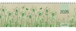 ZETTLER Tischquerkalender Graspapier 32x10,5cm 1 Woche/2 Seiten 2026