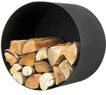 DanDiBo Kaminholzregal Innen Metall Schwarz Rund Wand 50 cm Kaminholzst&auml;nder...