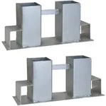 2er Set Holzstapelhilfe feuerverzinkter Stahl 34x10x15 cm Holzstapelhalter