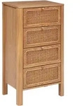Atmosphera - Kommode mit 4 Schubladen aus MDF und Esche, 55 x 38,5 x 103 cm, in...