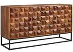 WOHNLING Sideboard 145x81x45 cm Holz Massiv Kommode Anrichte Modern Standschrank