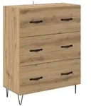 vidaXL Sideboard Artisan-Eiche 69,5 x 34 x 90 cm Verbundholz und Eisen