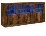 vidaXL Sideboard mit LED-Leuchten R&auml;uchereiche 142,5x37x67 cm