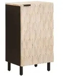 vidaXL Sideboard mit T&uuml;r Wei&szlig;e gewaschene Oberfl&auml;che 40 x 33 x 75 cm