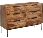 Kommode FineBuy Sideboard 117x80x42 cm Holz Massiv Anrichte Schubladenkommode