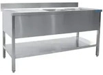 Saro Sp&uuml;ltisch Mit 2 Becken, Rechts - 700 Mm Tiefe, 1800Mm