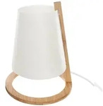 Atmosphera Bambuslampe 26 cm in Wei&szlig;
