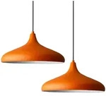 Bamyum 2 St&uuml;ck E27 Metall Orange H&auml;ngelampe