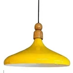 Bamyum Champion Holz Metall E27 Moderne Hellgelb Pendellampe