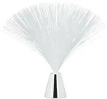 Relaxdays Glasfaserlampe, flie&szlig;ender Farbwechsel, LED Retrolampe, Stimmungslicht,