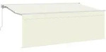 vidaXL Einziehbare Markise Creme 400 x 200 cm Stoff
