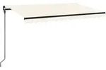vidaXL Markise Manuell Einziehbar mit LED 450x300 cm Creme