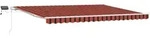 vidaXL Manuelle einziehbare Markise mit LED in Orange und Braun 450x350 cm