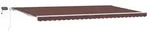 vidaXL Markise Manuell mit LED Braun 600x300 cm