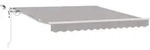vidaXL Einziehbare Markise Hellgrau 300 x 250 cm Polyester und Metall