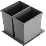 Hailo Abfallsammler 3301772 Allegro 380 Einsatz 2x 28 Liter Dunkelgrau