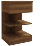 vidaXL Nachttisch Braun Eichen-Optik 40x35x65 cm Holzwerkstoff