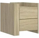 vidaXL Nachttisch Sonoma-Eiche 45x50x50 cm Holzwerkstoff
