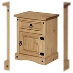M&ouml;bilia Nachtkommode | 1 T&uuml;re, 1 Schubladen | Kiefer-Holz massiv | B 53 x T 38 x H