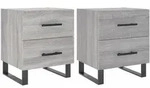vidaXL Nachttische 2 Stk. Grau Sonoma 40x35x47,5 cm Holzwerkstoff