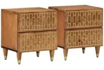 vidaXL Nachttische 2 Stk. 40x33x46 cm Massivholz Mango