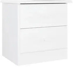 vidaXL Nachttisch ALTA Wei&szlig; 41x35x41 cm Massivholz Kiefer