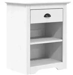 vidaXL Nachttisch BODO Wei&szlig; 53x38,5x67 cm Massivholz Kiefer
