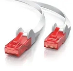 CSL Cat 6 Flachband LAN Kabel - mehrfach geschirmt - UTP Gigabit - 1000 Mbit/s -