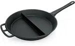 WAS Germany - Riesenpfanne Cast Iron Giant, mit Mittelsteg, &Oslash; 80 cm, Gusseisen