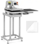 MSW Pneumatische Transferpresse - doppelt - 40 x 50 cm - mit Unterbau