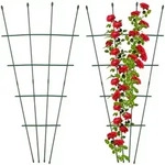 Relaxdays Rankgitter, 2er Set, HxB: 122 x 59 cm, Stahl & Kunststoff, Rankhilfe