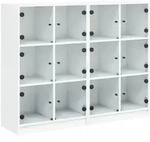 vidaXL B&uuml;cherregal mit T&uuml;ren Wei&szlig; 136x37x109 cm Holzwerkstoff