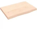 vidaXL Wandregal 60x40x(2-4) cm Massivholz Eiche Unbehandelt