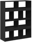 vidaXL Raumteiler Schwarz 100x33x125,5 cm Holzwerkstoff