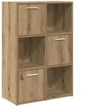 vidaXL B&uuml;cherschrank Artisan-Eiche 60,5x30x90 cm Holzwerkstoff