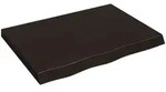 vidaXL Wandregal Dunkelbraun 80x60x(2-6) cm Massivholz Eiche Behandelt
