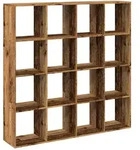 vidaXL B&uuml;cherregal Altholz-Optik 137,5x29x137,5 cm Holzwerkstoff