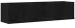 vidaXL Wandregal Schwarze Eiche 75 x 18 x 18 cm Holzwerkstoff