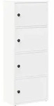 vidaXL B&uuml;cherregal Wei&szlig; 40x24x102 cm Holzwerkstoff