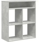 vidaXL B&uuml;cherregal Betongrau 66x31x80 cm Holzwerkstoff