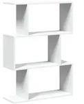 vidaXL Raumteiler-B&uuml;cherregal 3 F&auml;cher Wei&szlig; 70x24x97 cm Holzwerkstoff