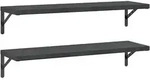 vidaXL Wandregale 2 Stk. 100x30 cm Schwarz Edelstahl