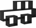 vidaXL Wandregal Schwarze Eiche 82 x 15 x 51 cm Holzwerkstoff