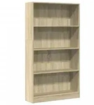 vidaXL B&uuml;cherregal Sonoma-Eiche 80x24x143 cm Holzwerkstoff
