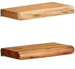vidaXL Wandregale 2 Stk. 30x20x3,5 cm Massivholz Akazie